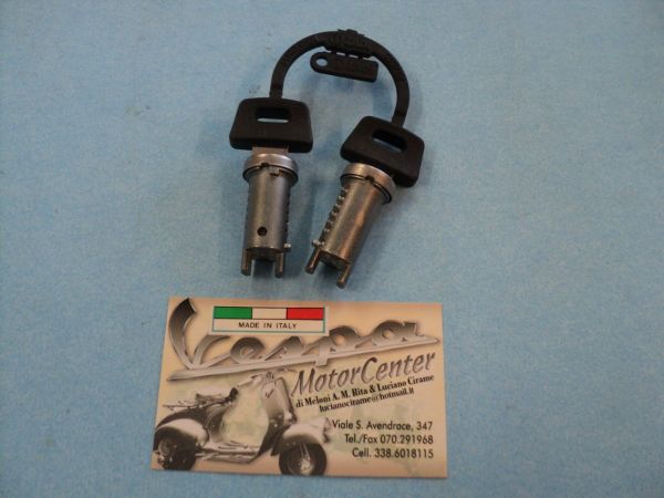 KIT SERRATURA BLOCCASTERZO BAULETTO SELLA VESPA 50 125 150 SCOOTER PIAGGIO