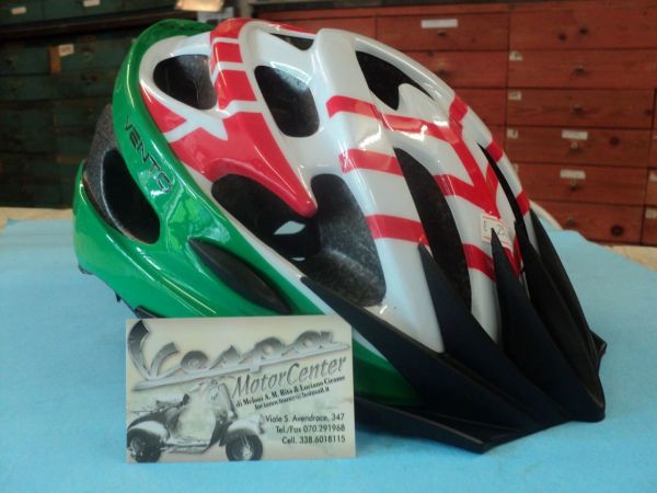 CASCO MTB ITALIA MISURA UNICA ALTA QUALITÀ TRICOLORE