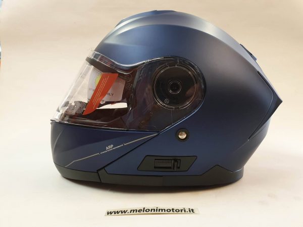 casco modulare doppia visiera blu opaco predisposizione pinlock