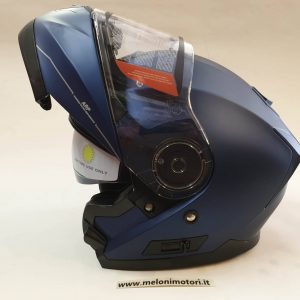 casco modulare doppia visiera blu opaco predisposizione pinlock