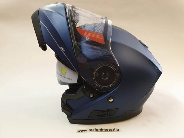 casco modulare doppia visiera blu opaco predisposizione pinlock