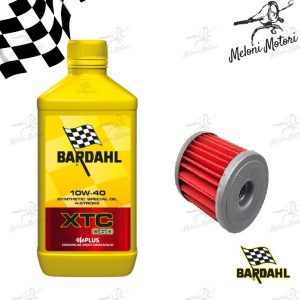 kit tagliando olio motore Bardahl xtc c60 10w40 + filtro olio lml star 125 150 4t