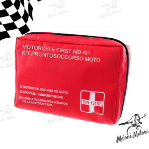 kit pronto soccorso first aid borsetta medica moto scooter vespa omologato DIN13167-2014